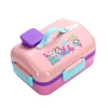 J35-2691 Cute Children's lunch Box, portable microwave oven, student bento box, compartments lunch box, 1270ml Item Picture